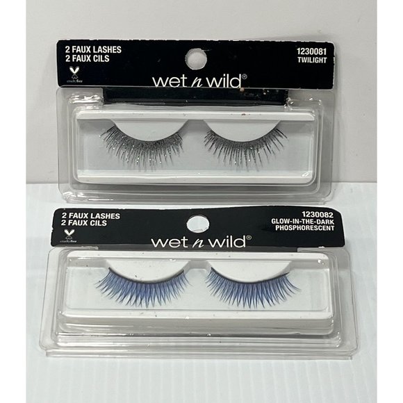 Wet n Wild - Pack of two pairs of false eyelashes - phosphorescent that glows in - Picture 1 of 4